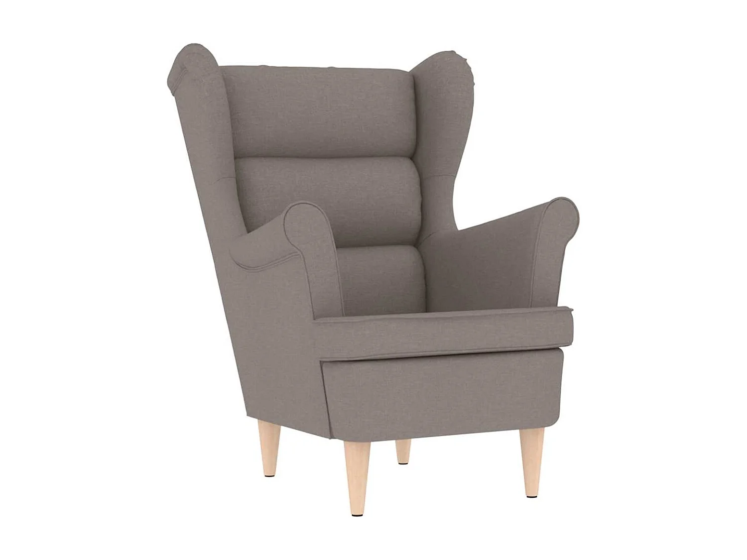 Relaxstoel | Fauteuil met voetenbankje stof taupe