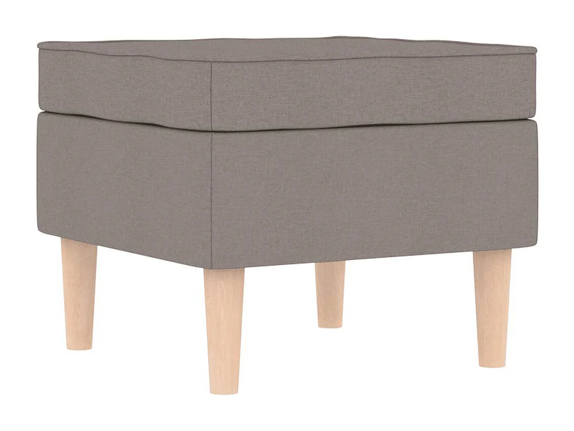 Relaxstoel | Fauteuil met voetenbankje stof taupe