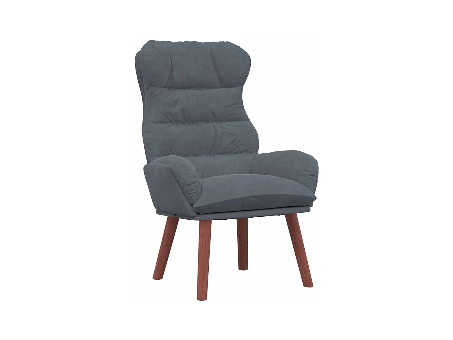 Fauteuil Salon-Chaise de relax Gris foncé 69x74x93 cm Velours SHL3797