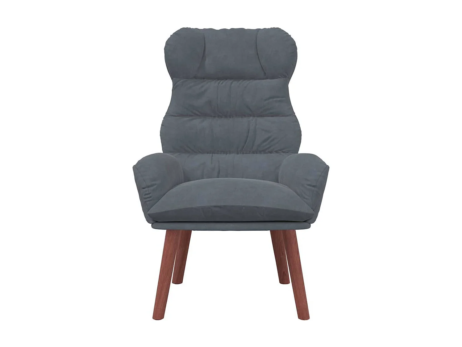 Fauteuil Salon-Chaise de relax Gris foncé 69x74x93 cm Velours SHL3797