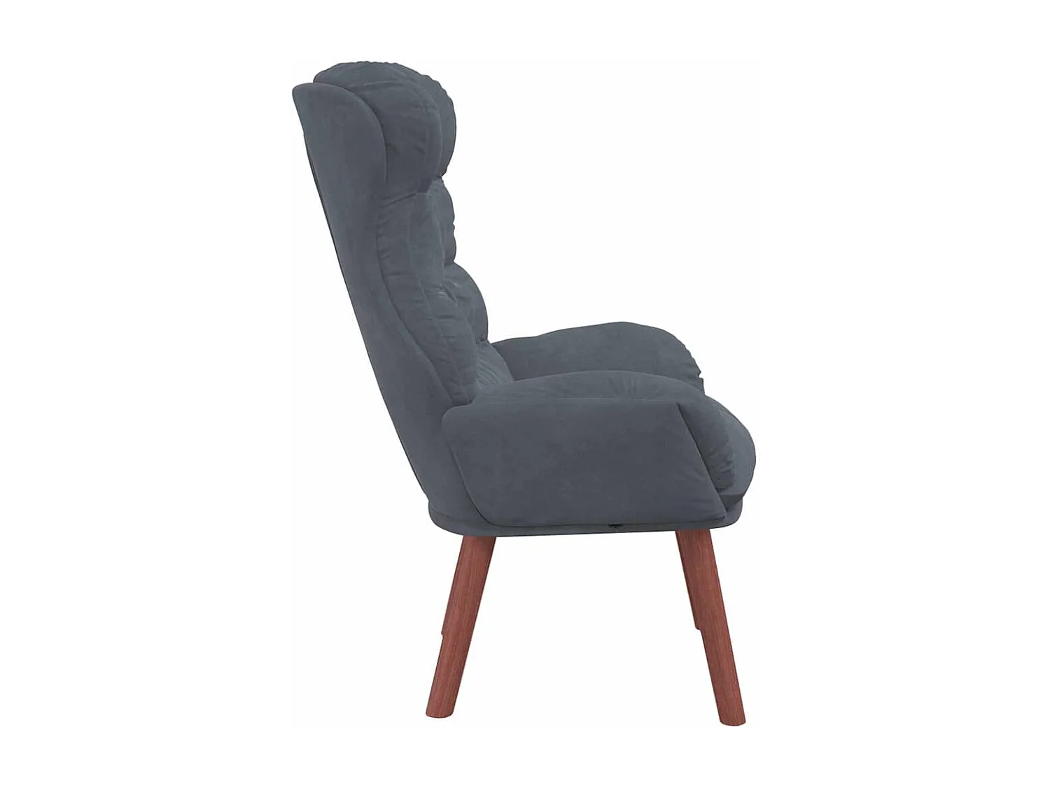 Fauteuil Salon-Chaise de relax Gris foncé 69x74x93 cm Velours SHL3797