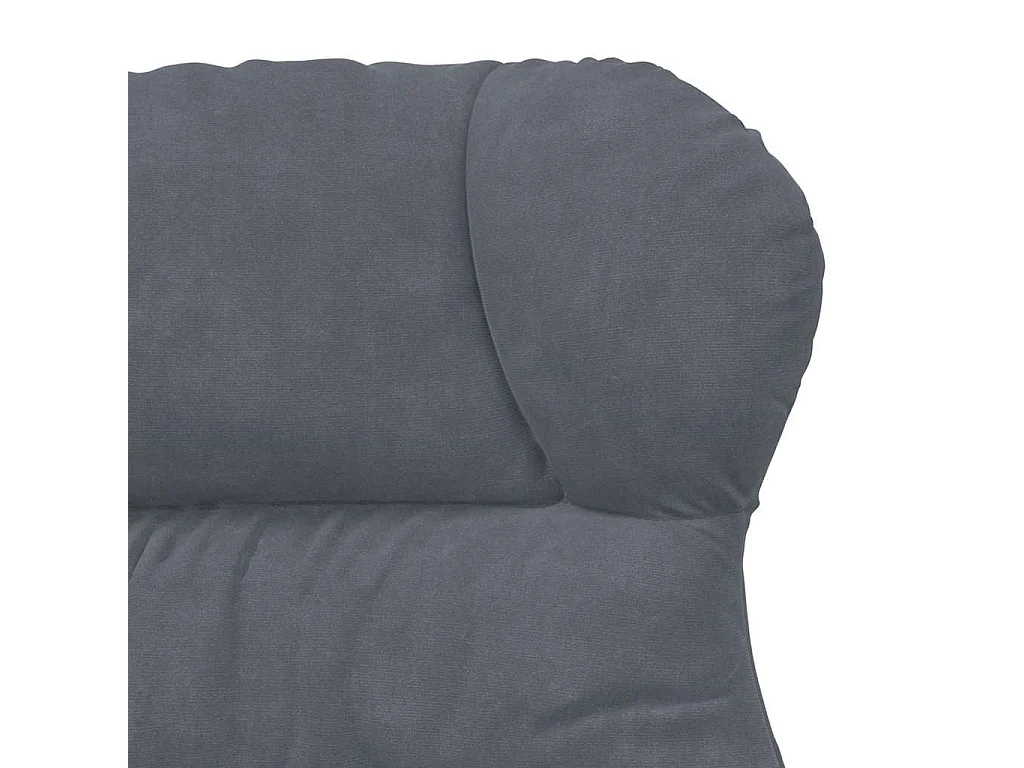 Fauteuil Salon-Chaise de relax Gris foncé 69x74x93 cm Velours SHL3797