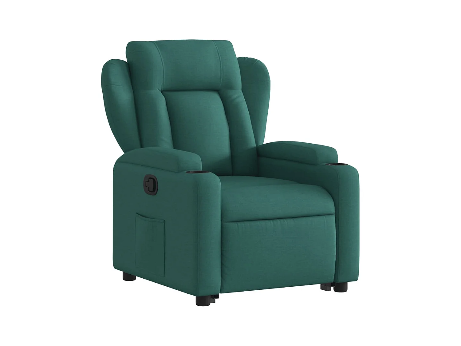 Fauteuil inclinable-Chaise de relax-Fauteuil salon vert foncé tissu SHL2825