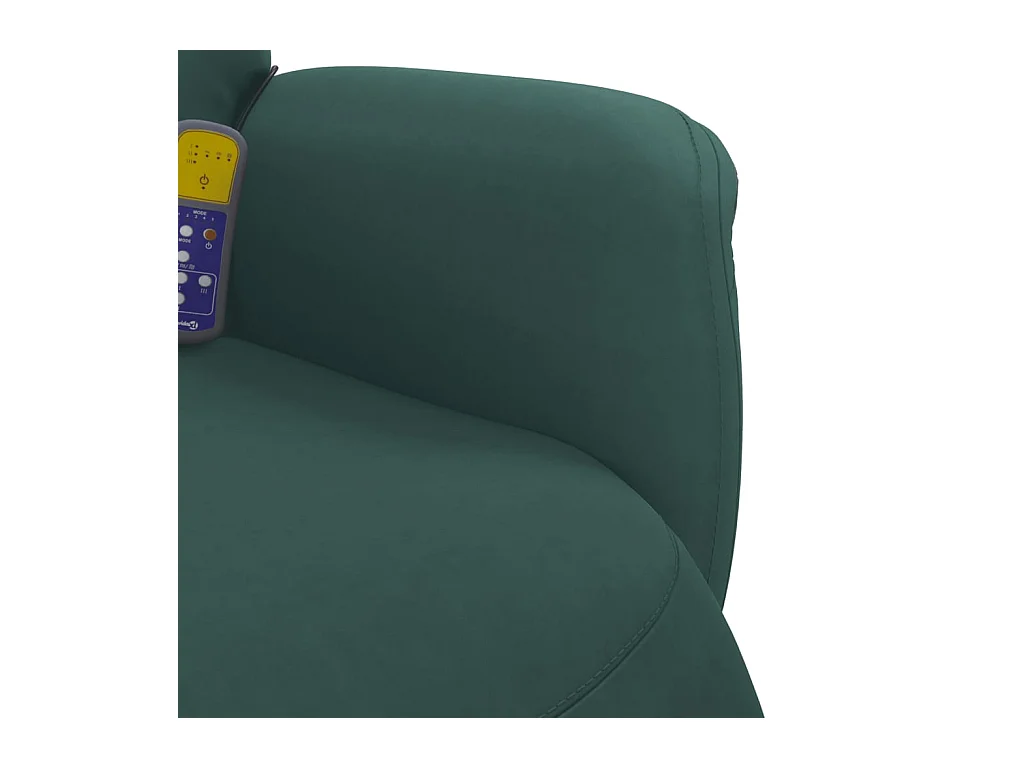 Fauteuil inclinable-Fauteuil salon de massage repose-pied vert foncé velours SHL4075