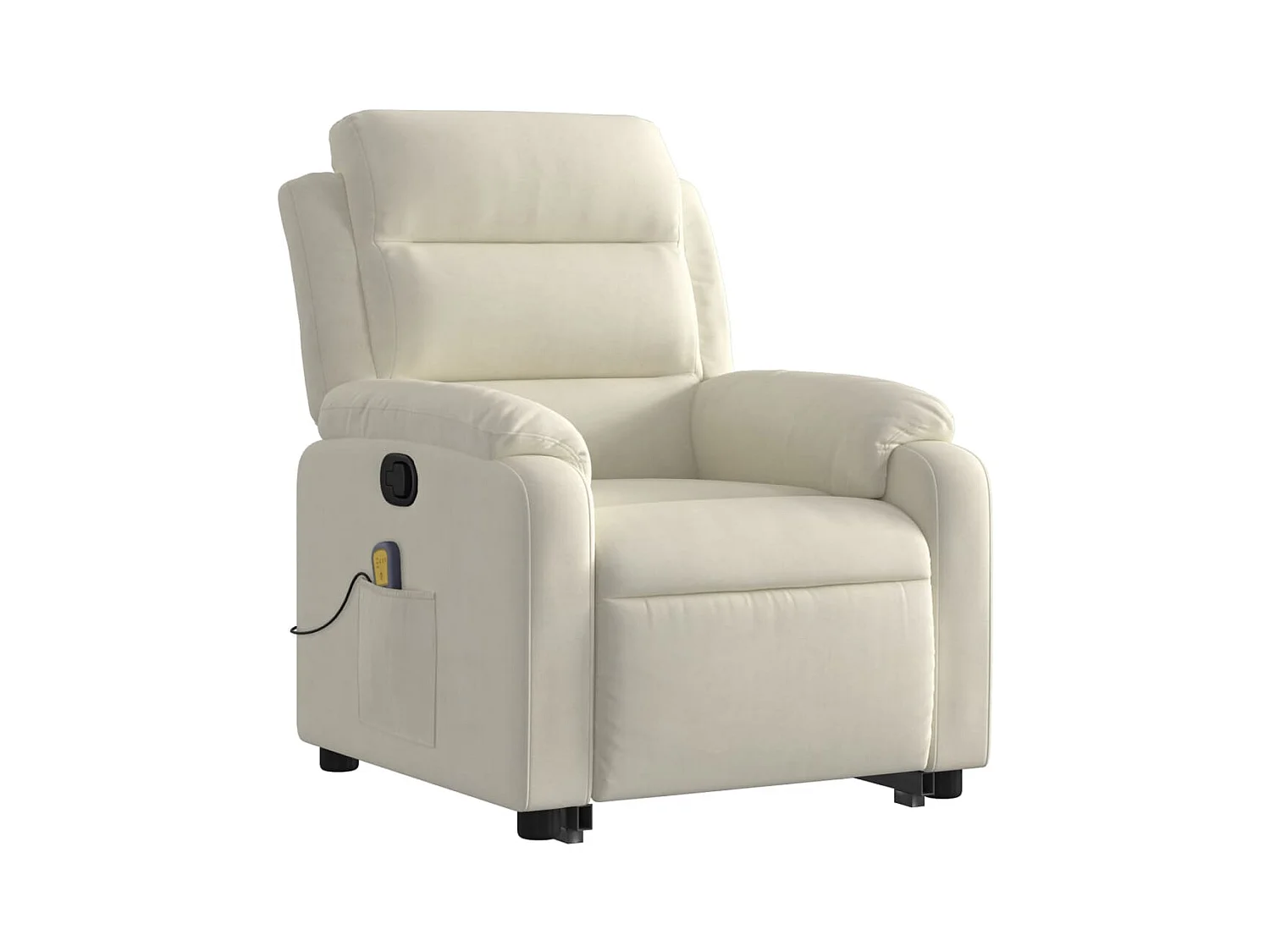 Sillón de relax | Sillón reclinable de masaje elevable terciopelo crema SHL3016