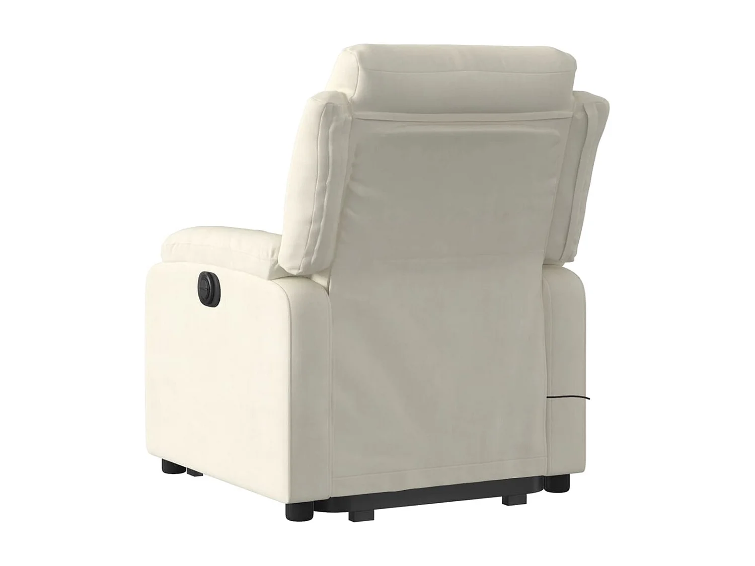 Fauteuil inclinable-Chaise de relax-Fauteuil de Massage Crème Velours SHL916