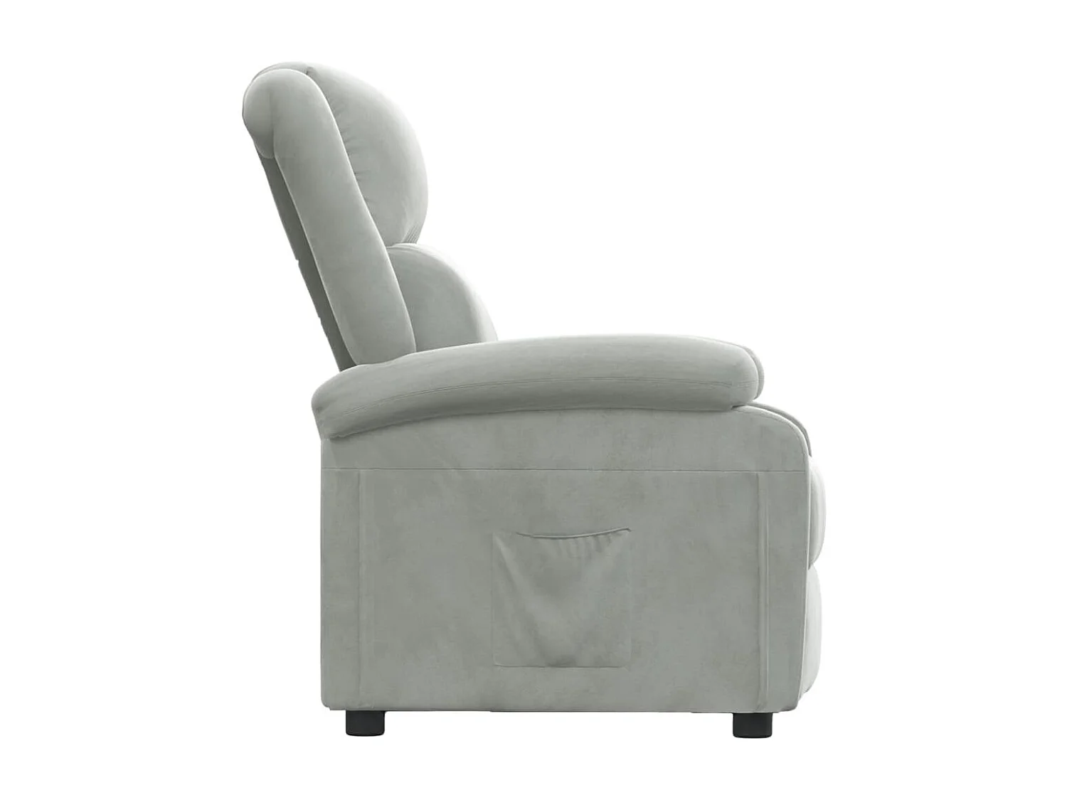 Fauteuil inclinable-Fauteuil de salon gris clair velours SHL3532