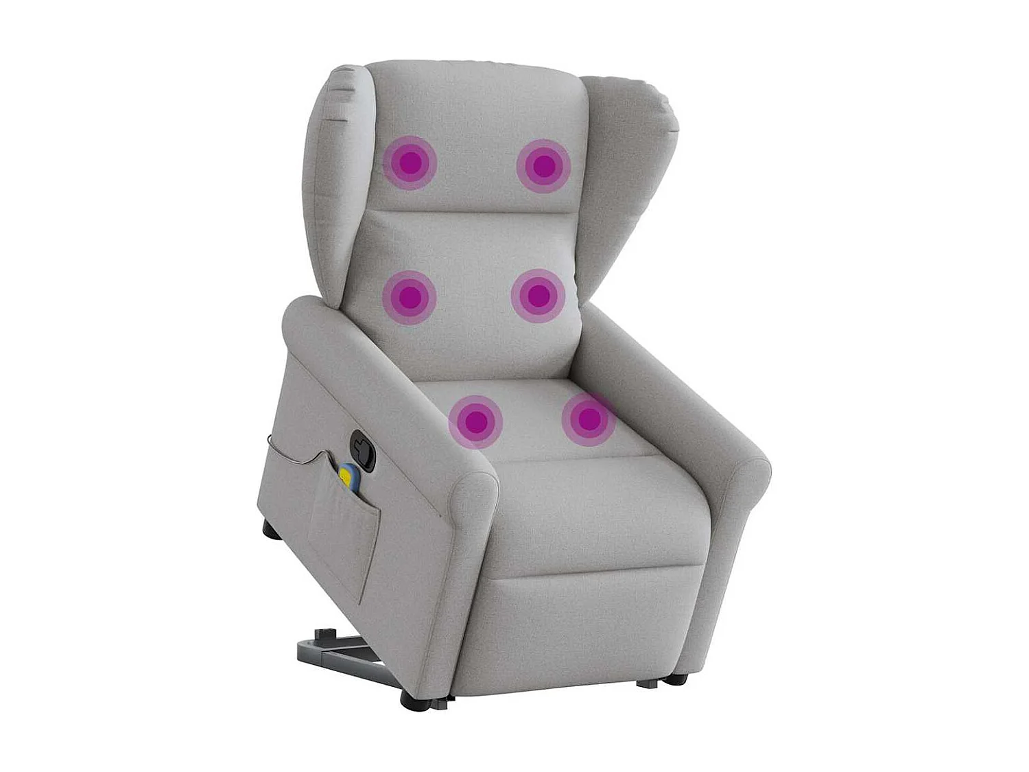 Sillón de salón | Silla | Sillón de masaje reclinable de pie de tela gris nube SHL6599