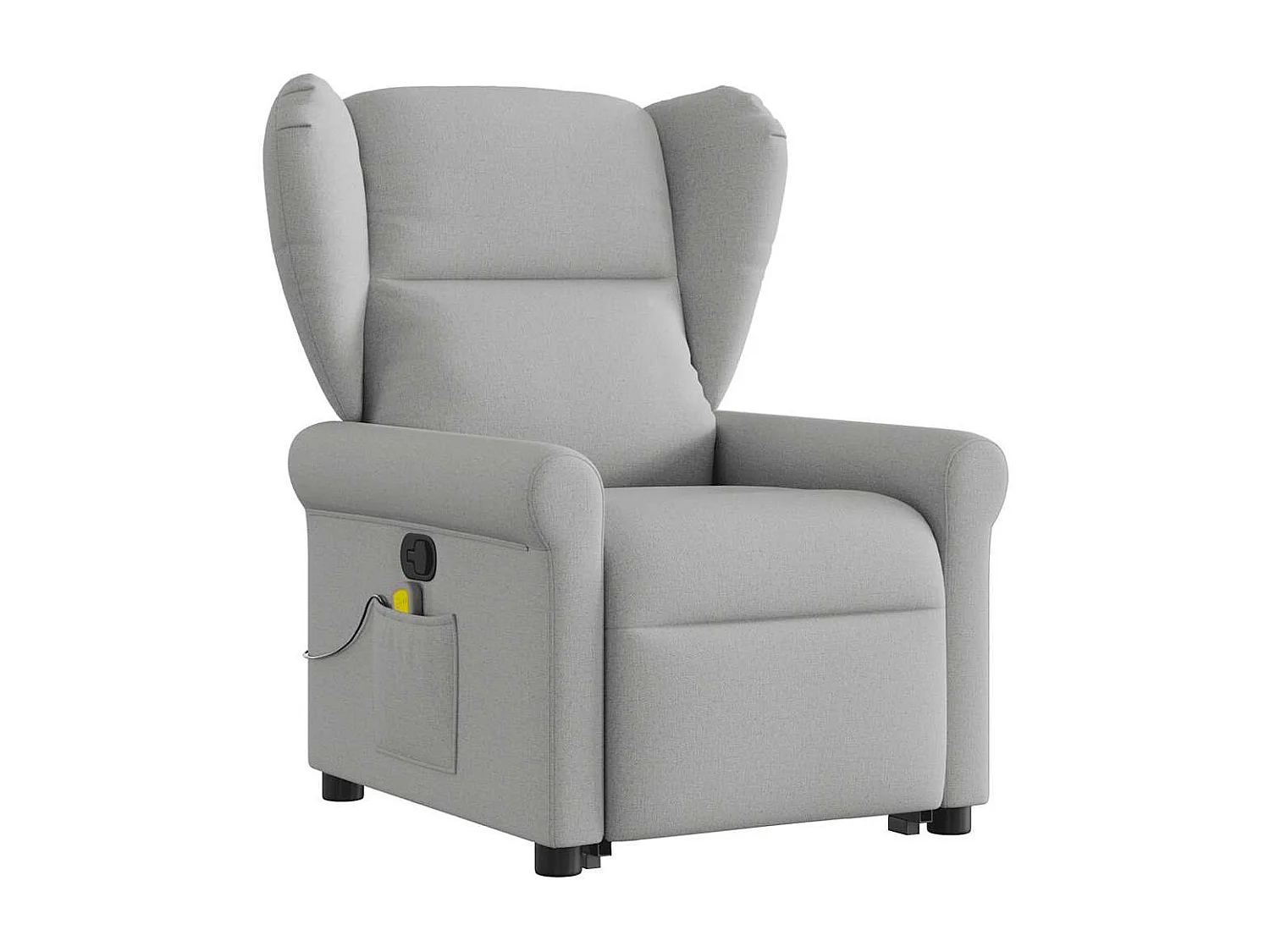 Sillón de salón | Silla | Sillón de masaje reclinable de pie de tela gris nube SHL6599