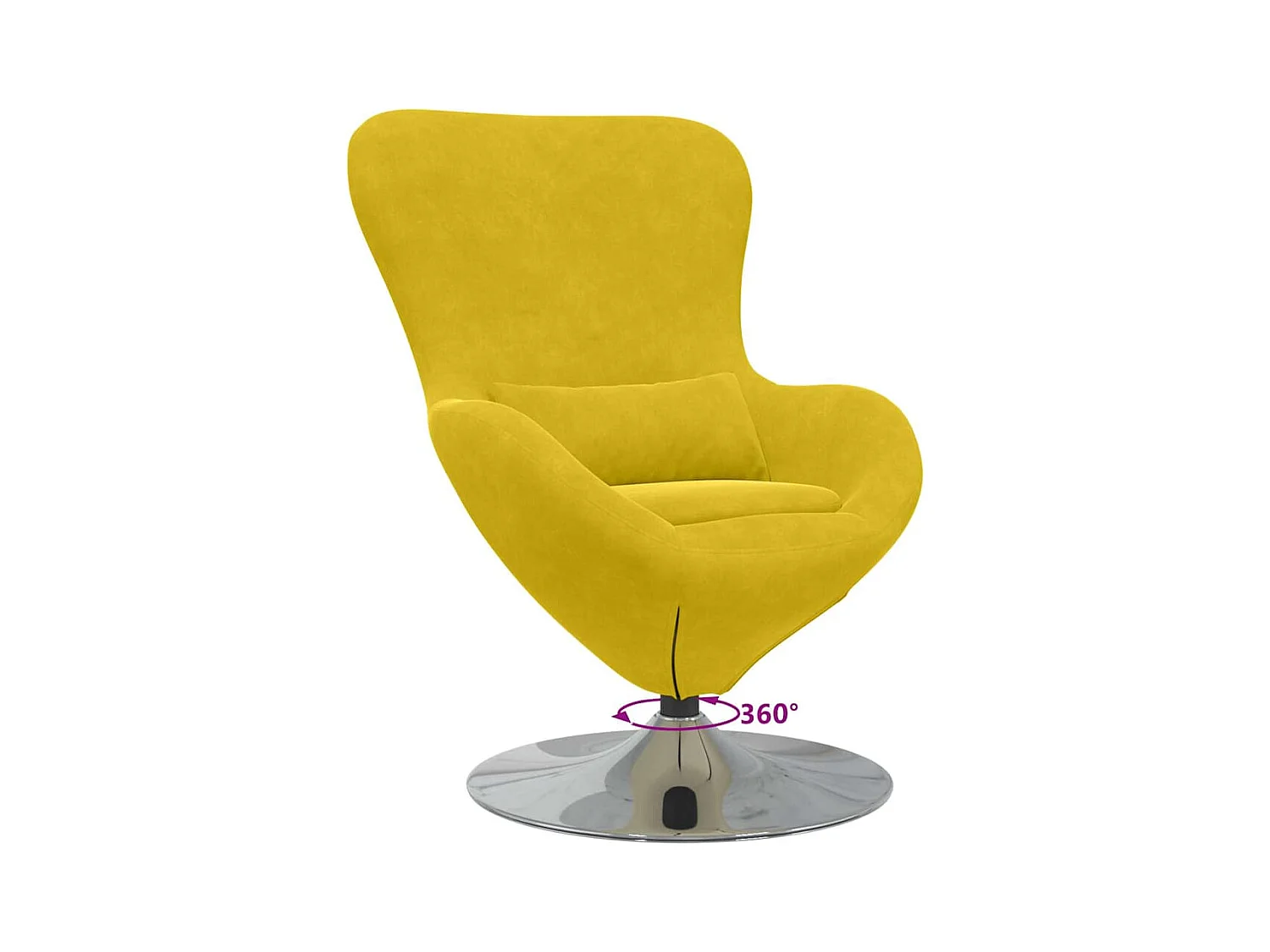 Sillón de relax | Sillón huevo Amarillo 63x73x90 cm Terciopelo SHL5026
