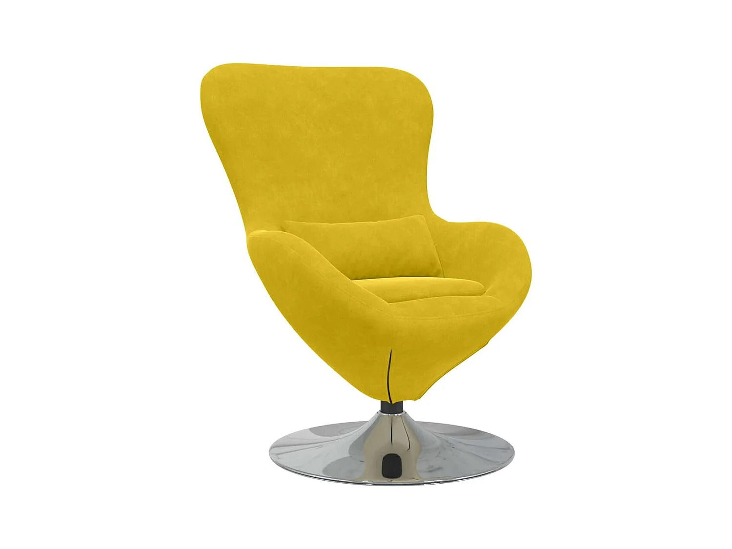 Chaise de Salon-Fauteuil œuf Jaune 63x73x90 cm Velours SHL923