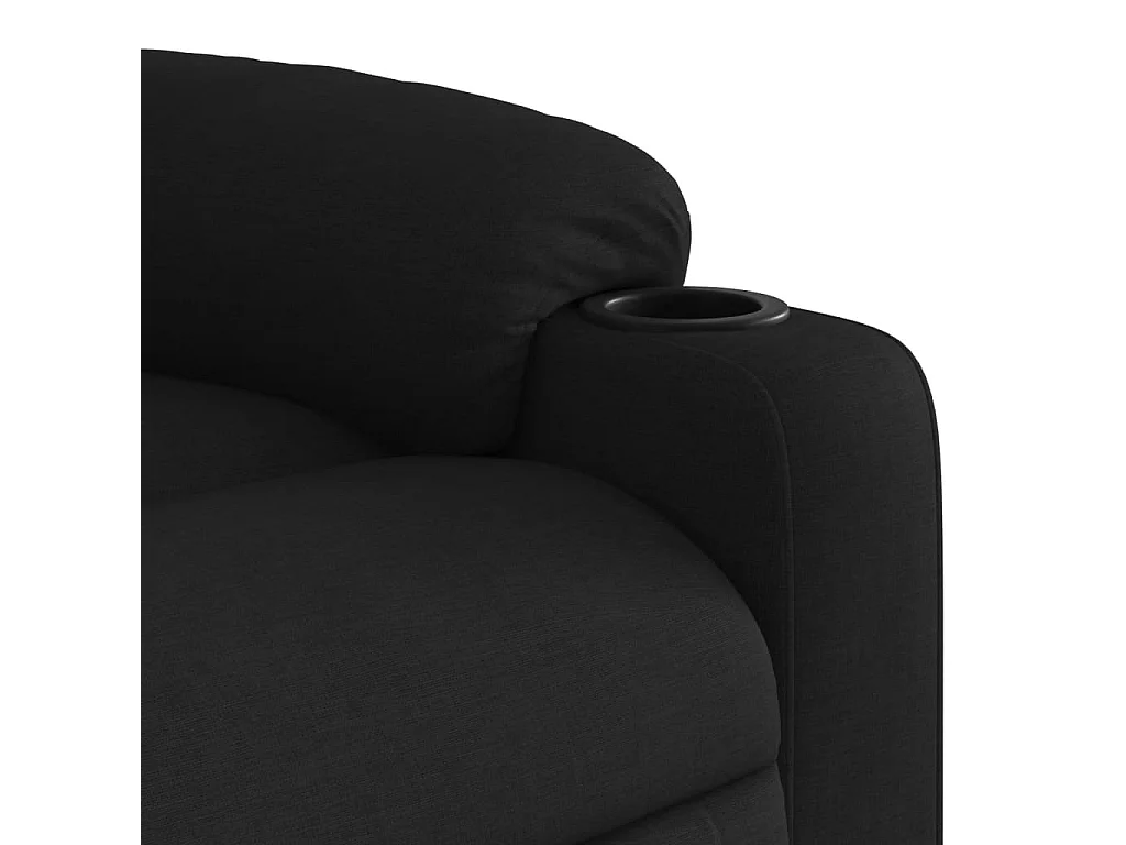 Fauteuil inclinable-Chaise de relax-Fauteuil de Massage noir tissu SHL3165