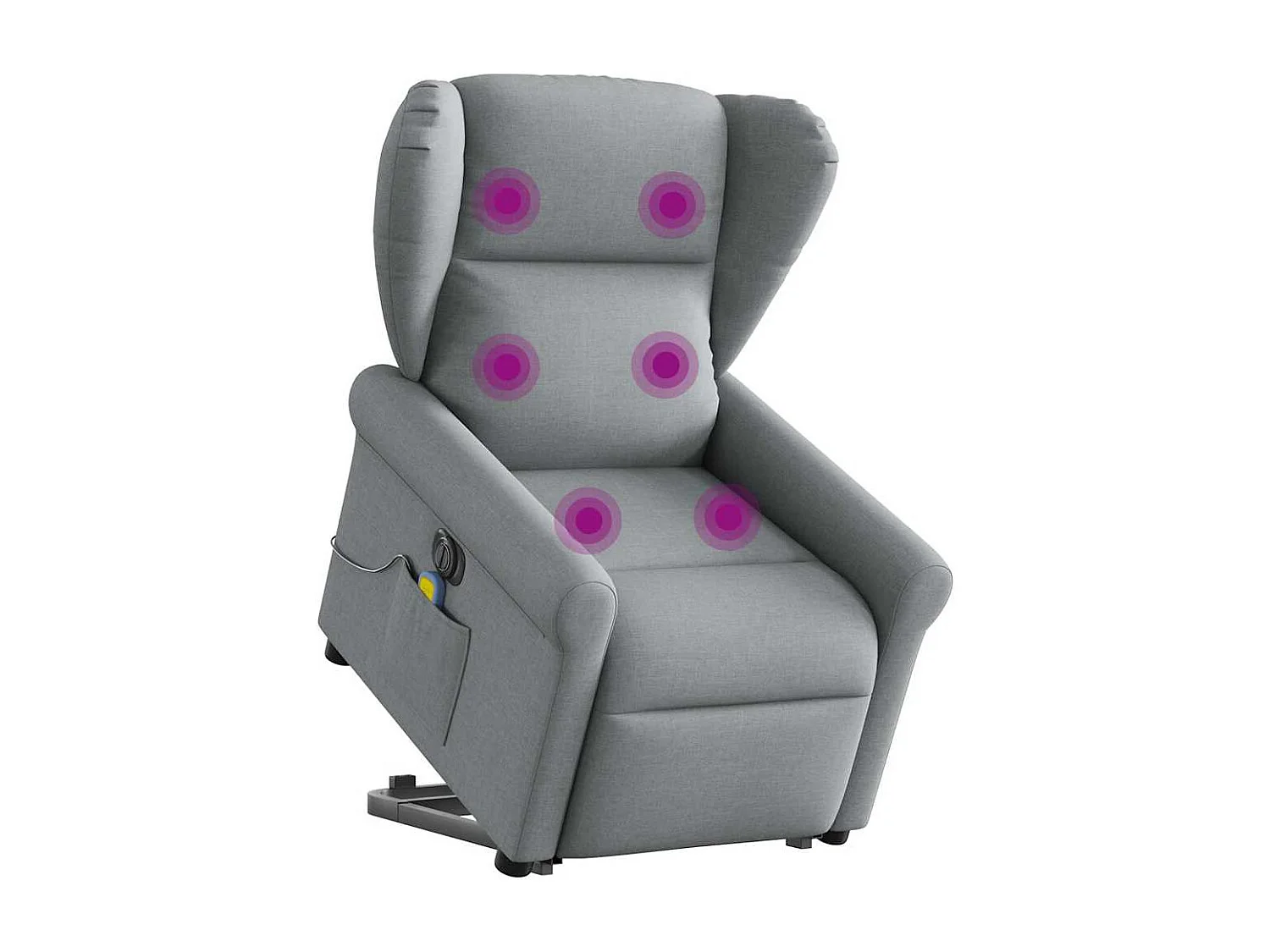 Fauteuil inclinable électrique-Chaise de relax-Fauteuil de Massage Gris clair Tissu SHL4024