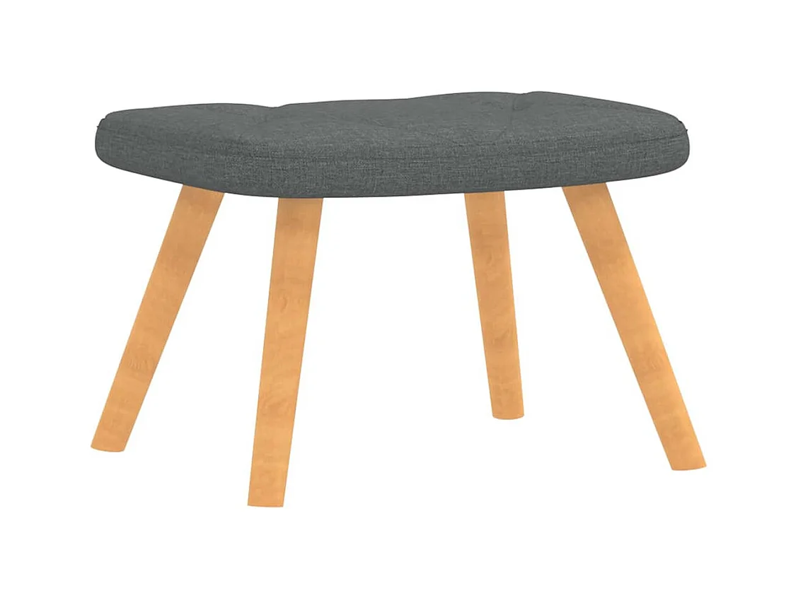 Sillón de relax | Silla de relax con taburete tela gris oscuro SHL9838