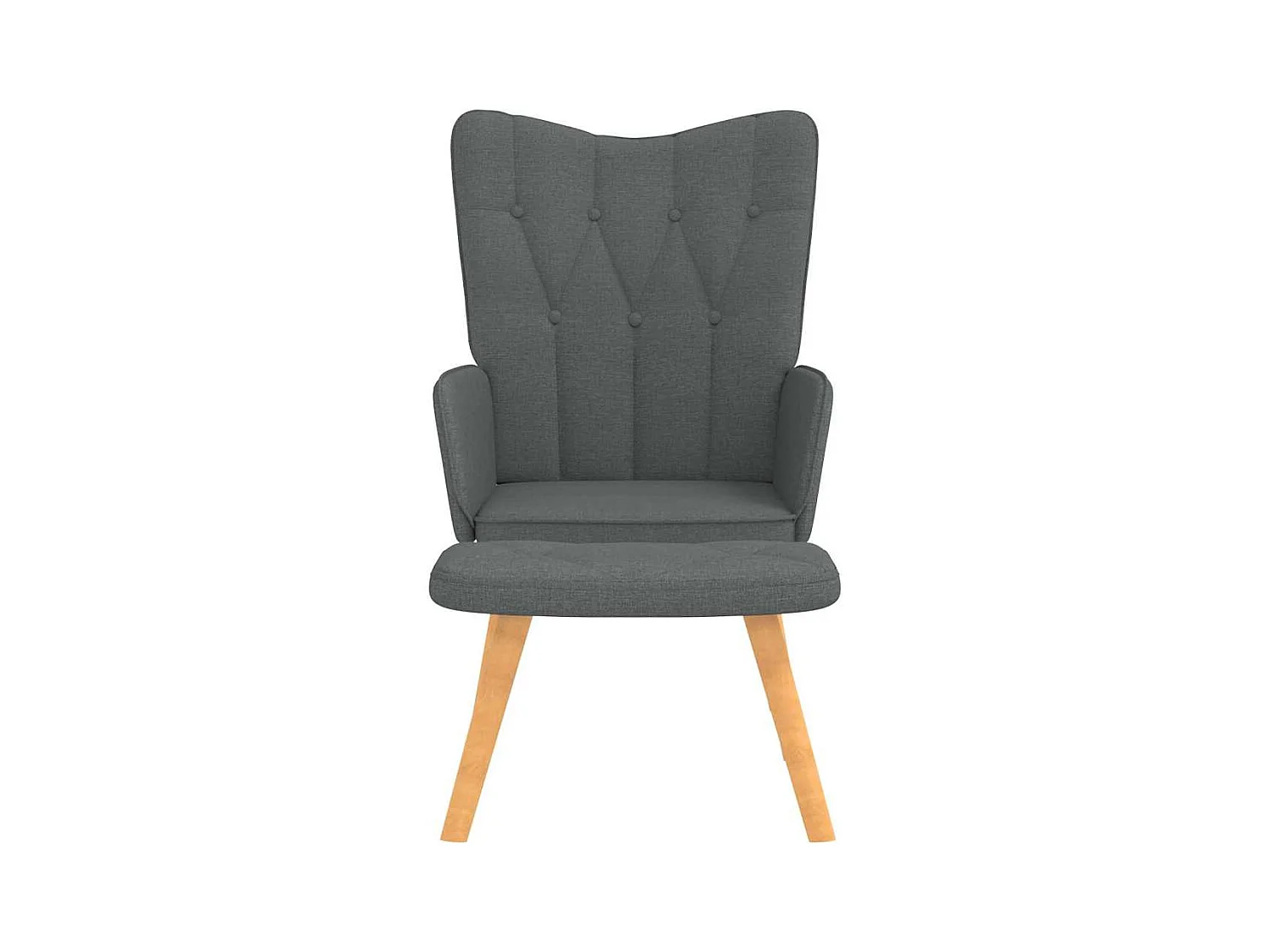 Sillón de relax | Silla de relax con taburete tela gris oscuro SHL9838