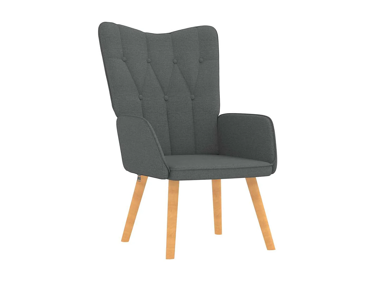 Fauteuil de relaxation moderne avec tabouret Gris foncé Tissu SHL4778