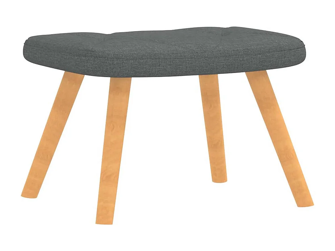 Fauteuil de relaxation moderne avec tabouret Gris foncé Tissu SHL4778