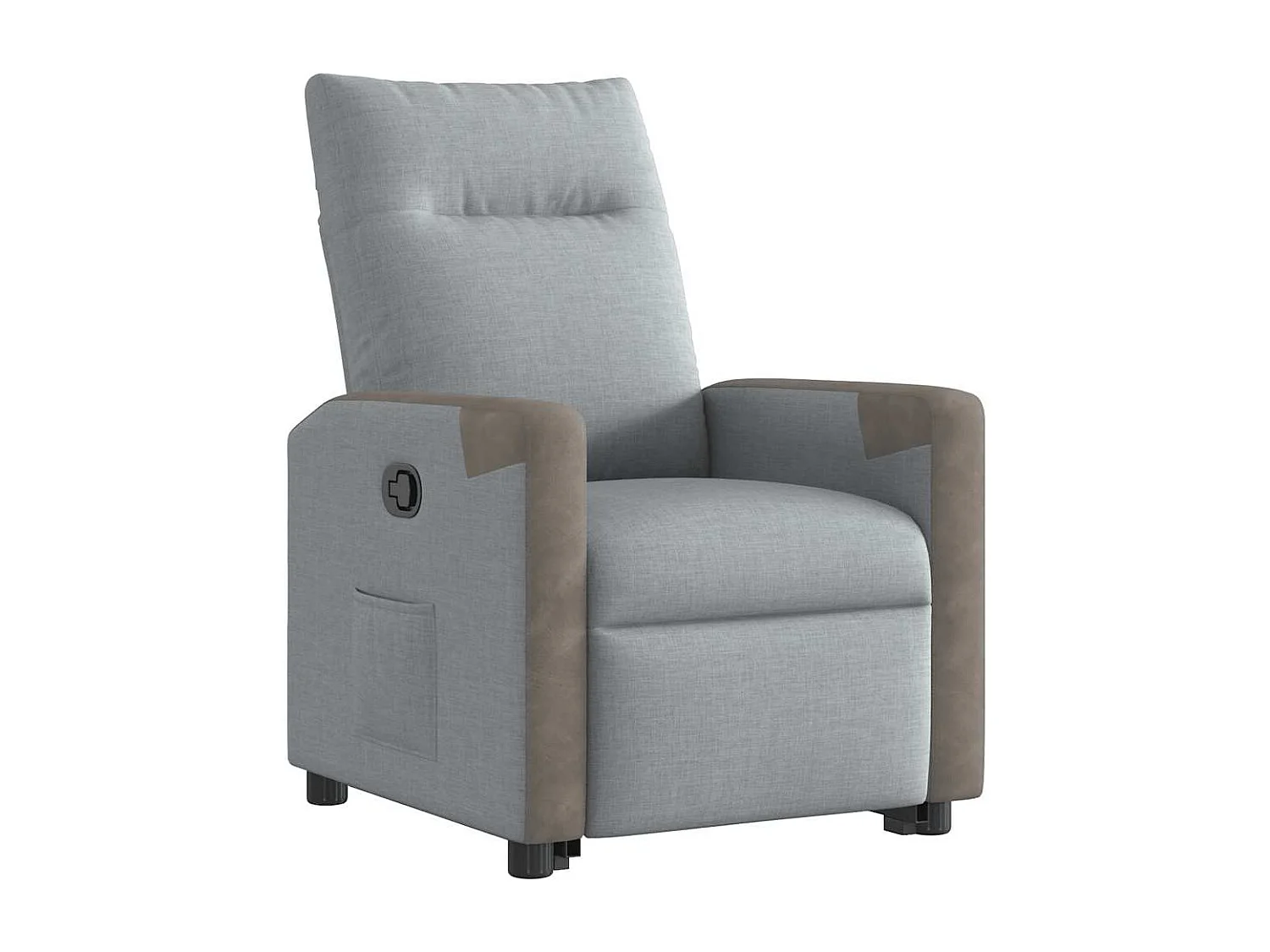 Fauteuil inclinable-Chaise de relax-Fauteuil TV Gris clair Tissu SHL2483
