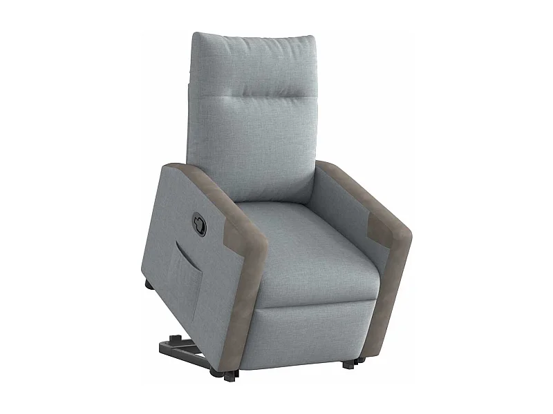 Fauteuil inclinable-Chaise de relax-Fauteuil TV Gris clair Tissu SHL2483