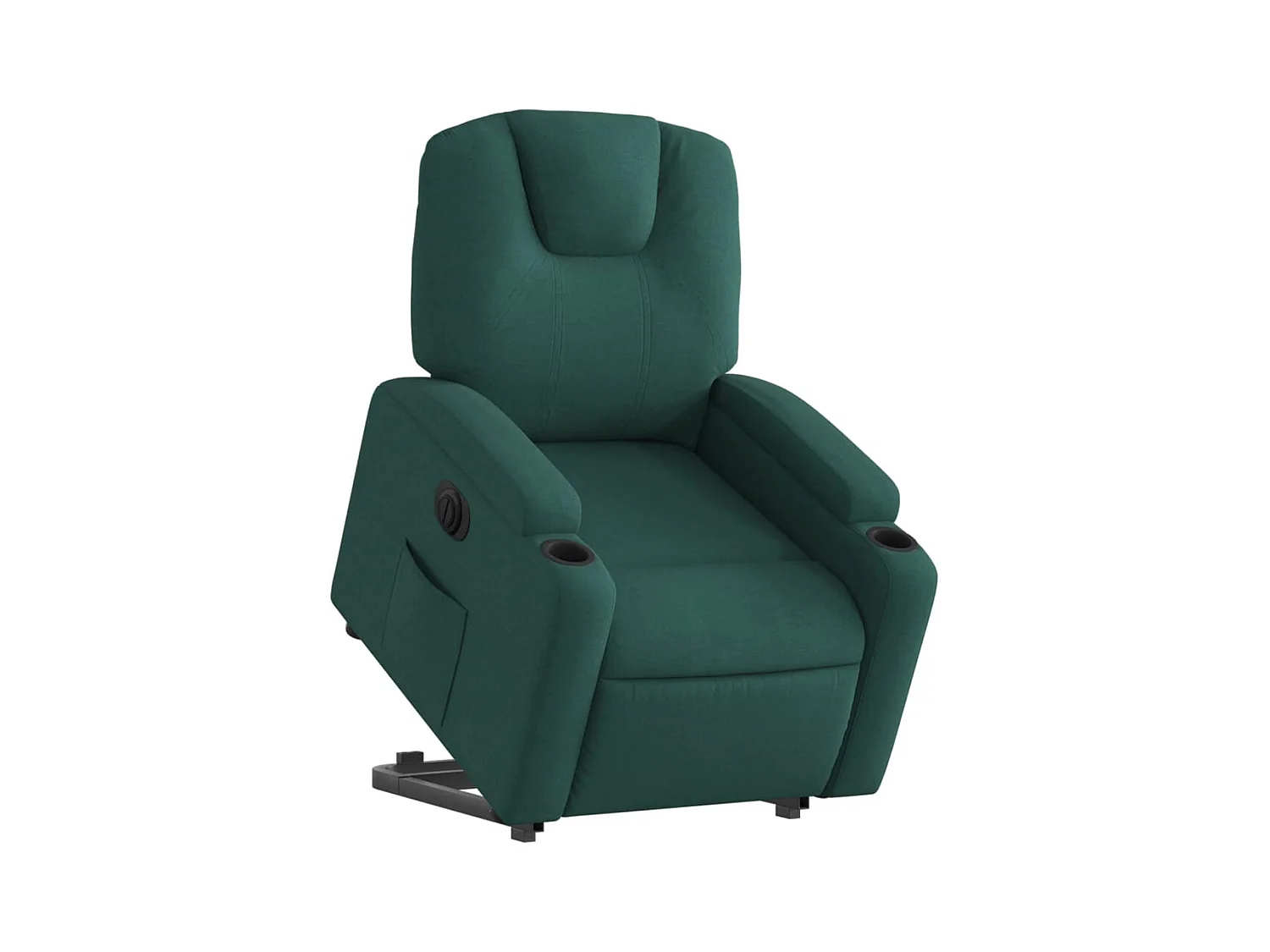 Silla de relax | Sillón eléctrico reclinable elevable de tela verde oscuro SHL9968
