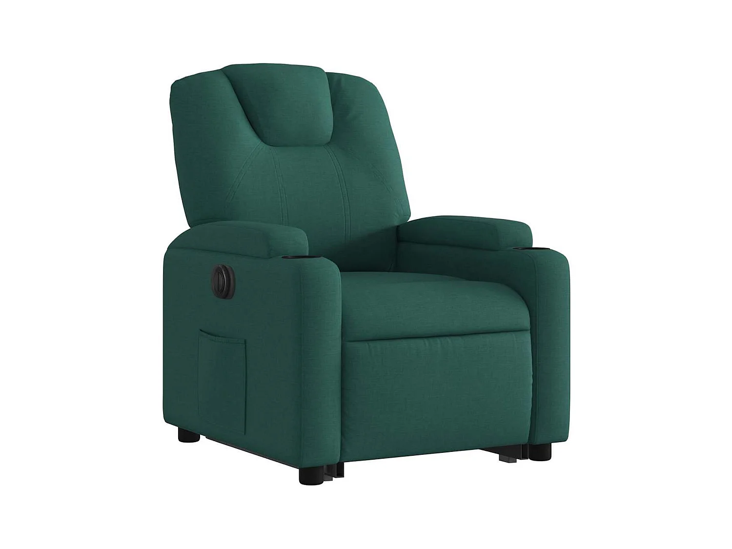Silla de relax | Sillón eléctrico reclinable elevable de tela verde oscuro SHL9968