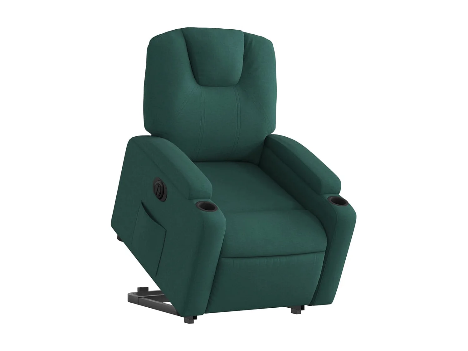 Silla de relax | Sillón eléctrico reclinable elevable de tela verde oscuro SHL9968