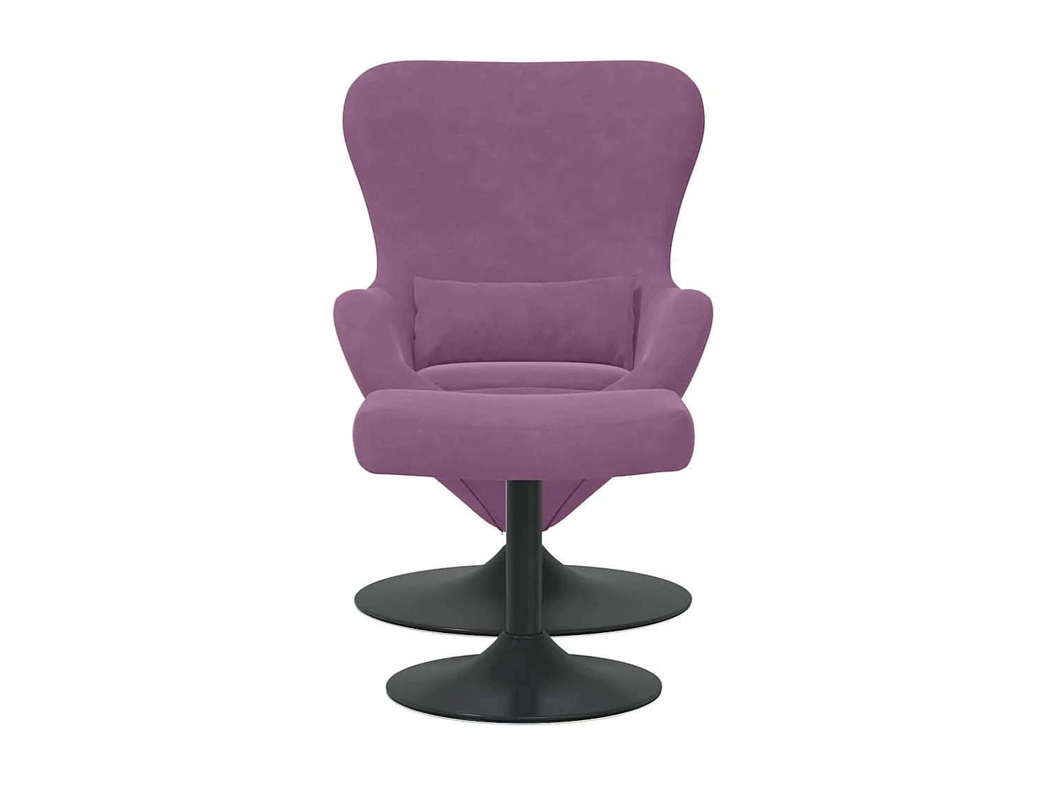 Fauteuil de Salon-Chaise-Fauteuil œuf avec repose-pieds Violet 63x73x90 cm Velours SHL2857