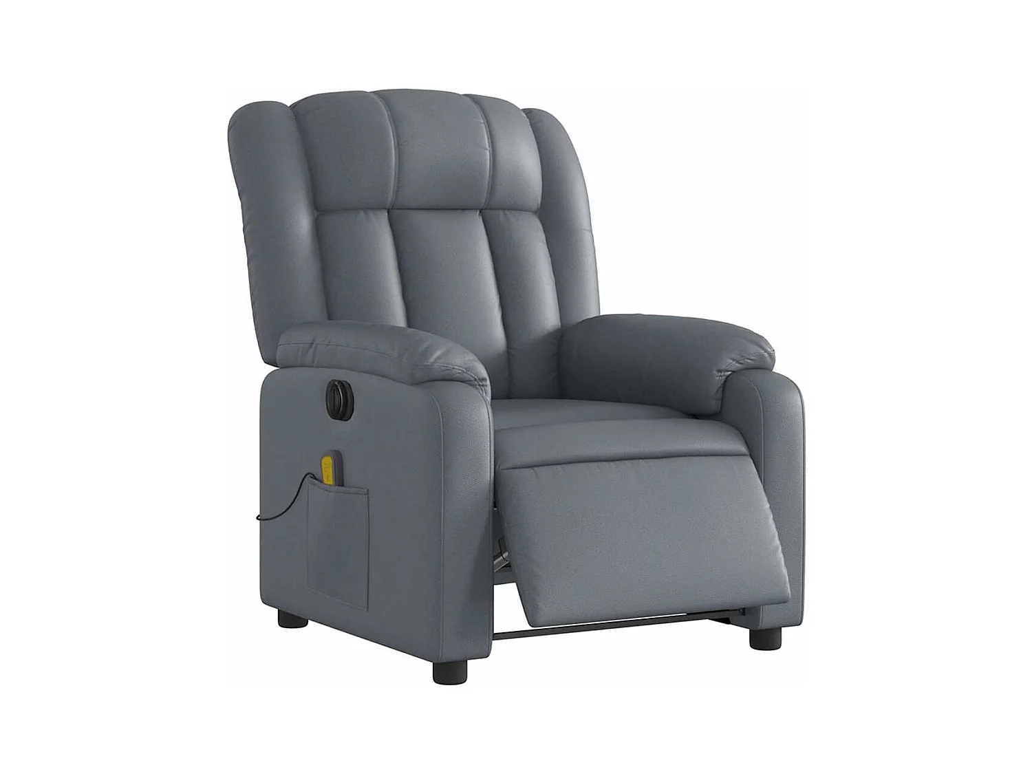Sillón de salón | Silla | Sillón de masaje reclinable eléctrico cuero sintético gris SHL7935