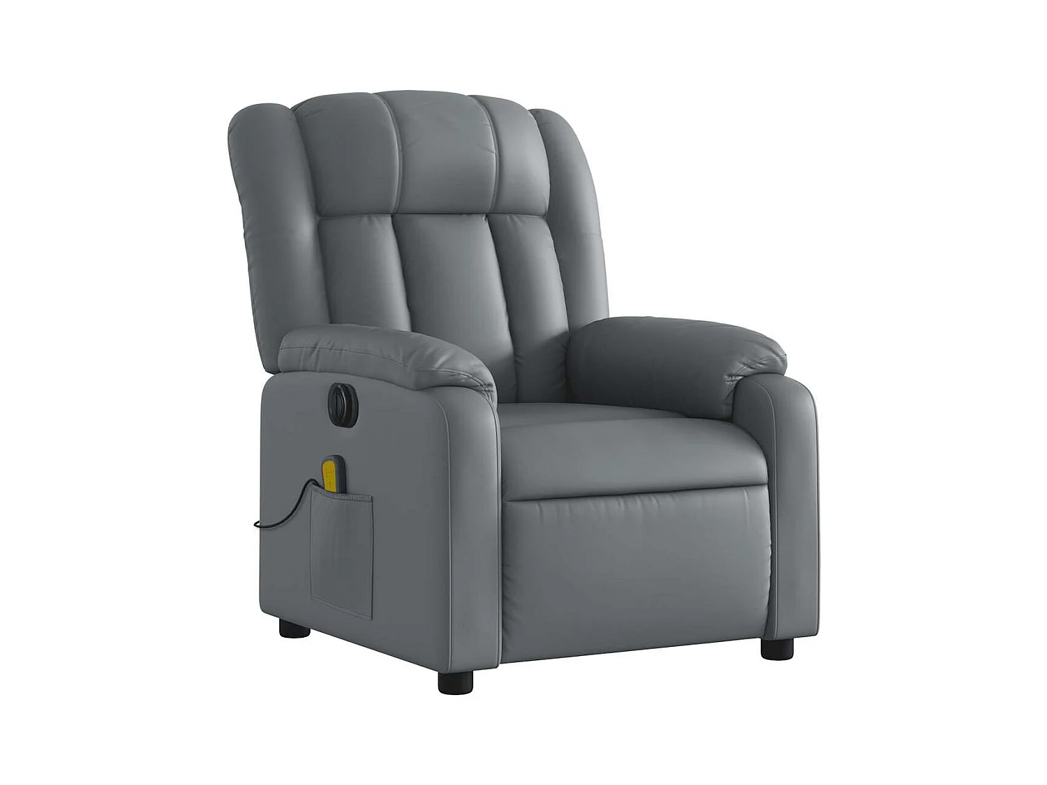 Sillón de salón | Silla | Sillón de masaje reclinable eléctrico cuero sintético gris SHL7935