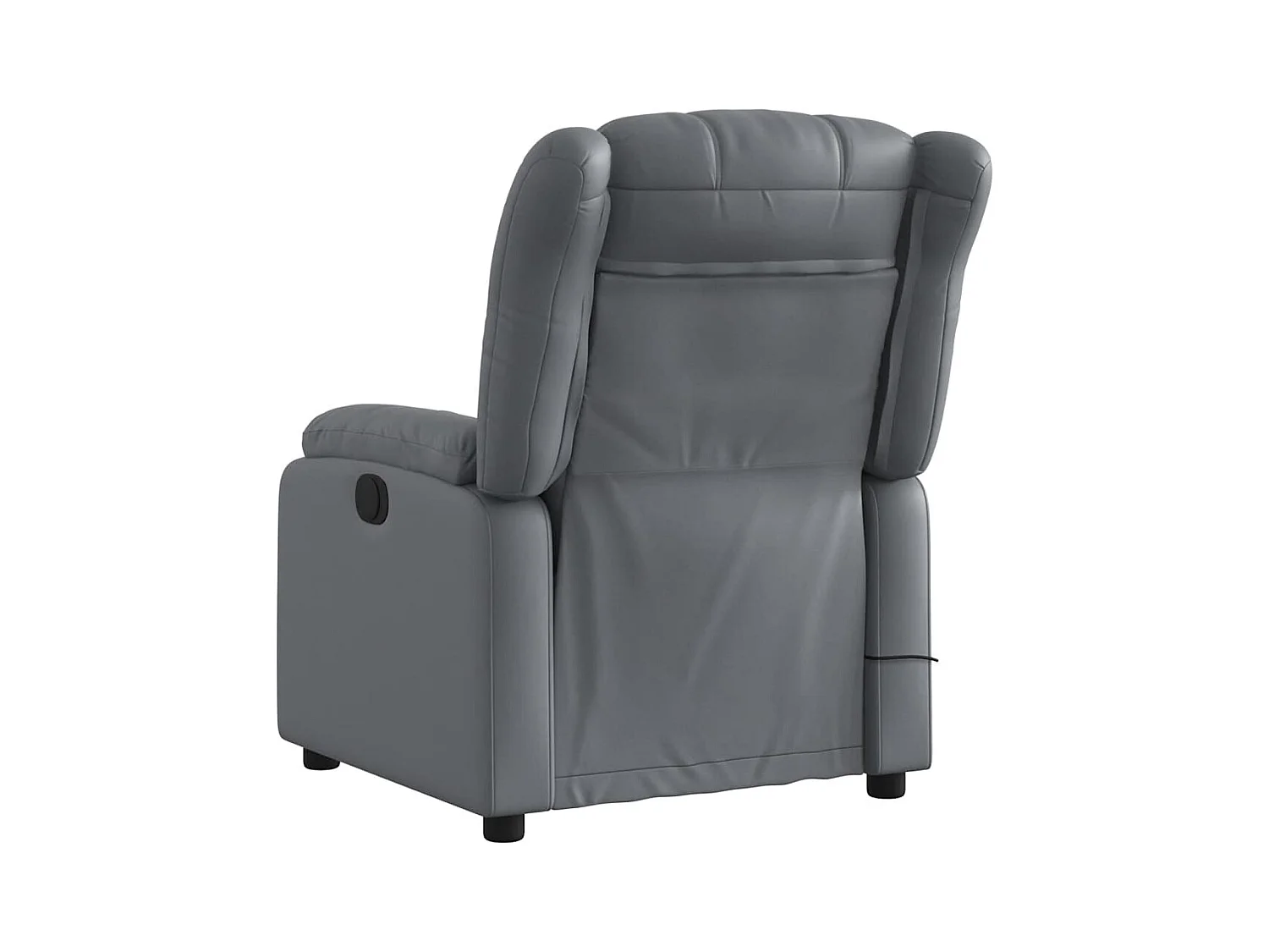 Sillón de salón | Silla | Sillón de masaje reclinable eléctrico cuero sintético gris SHL7935