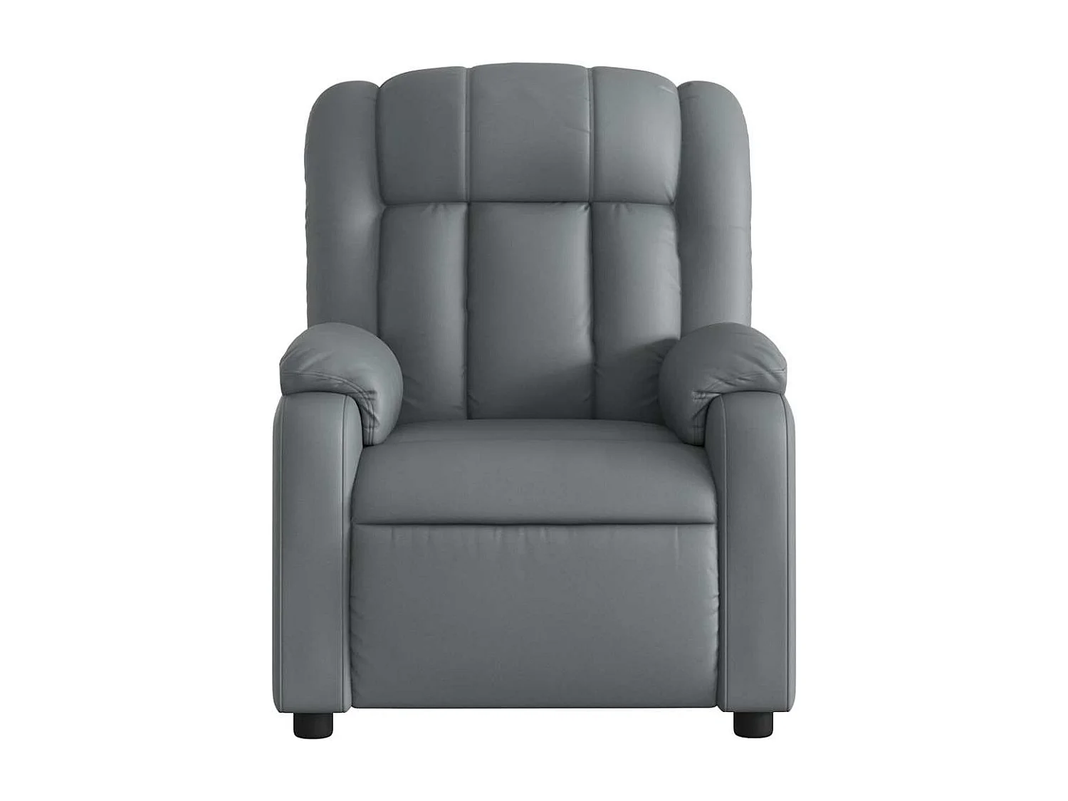 Sillón de salón | Silla | Sillón de masaje reclinable eléctrico cuero sintético gris SHL7935