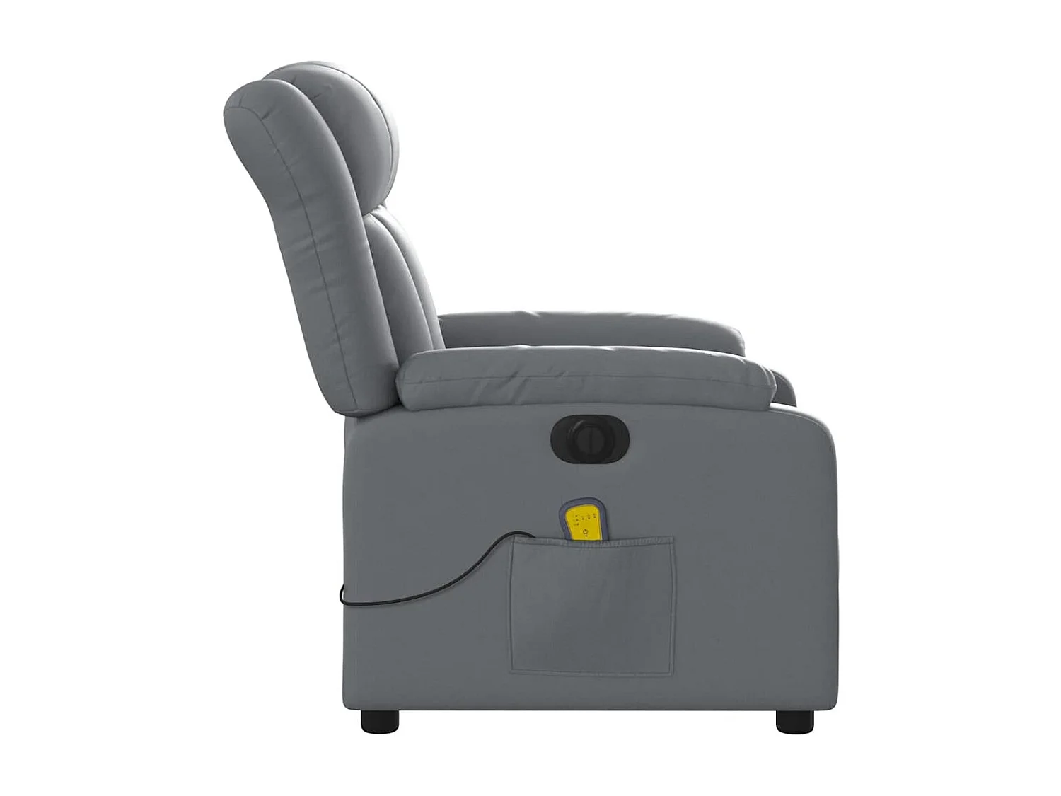 Sillón de salón | Silla | Sillón de masaje reclinable eléctrico cuero sintético gris SHL7935