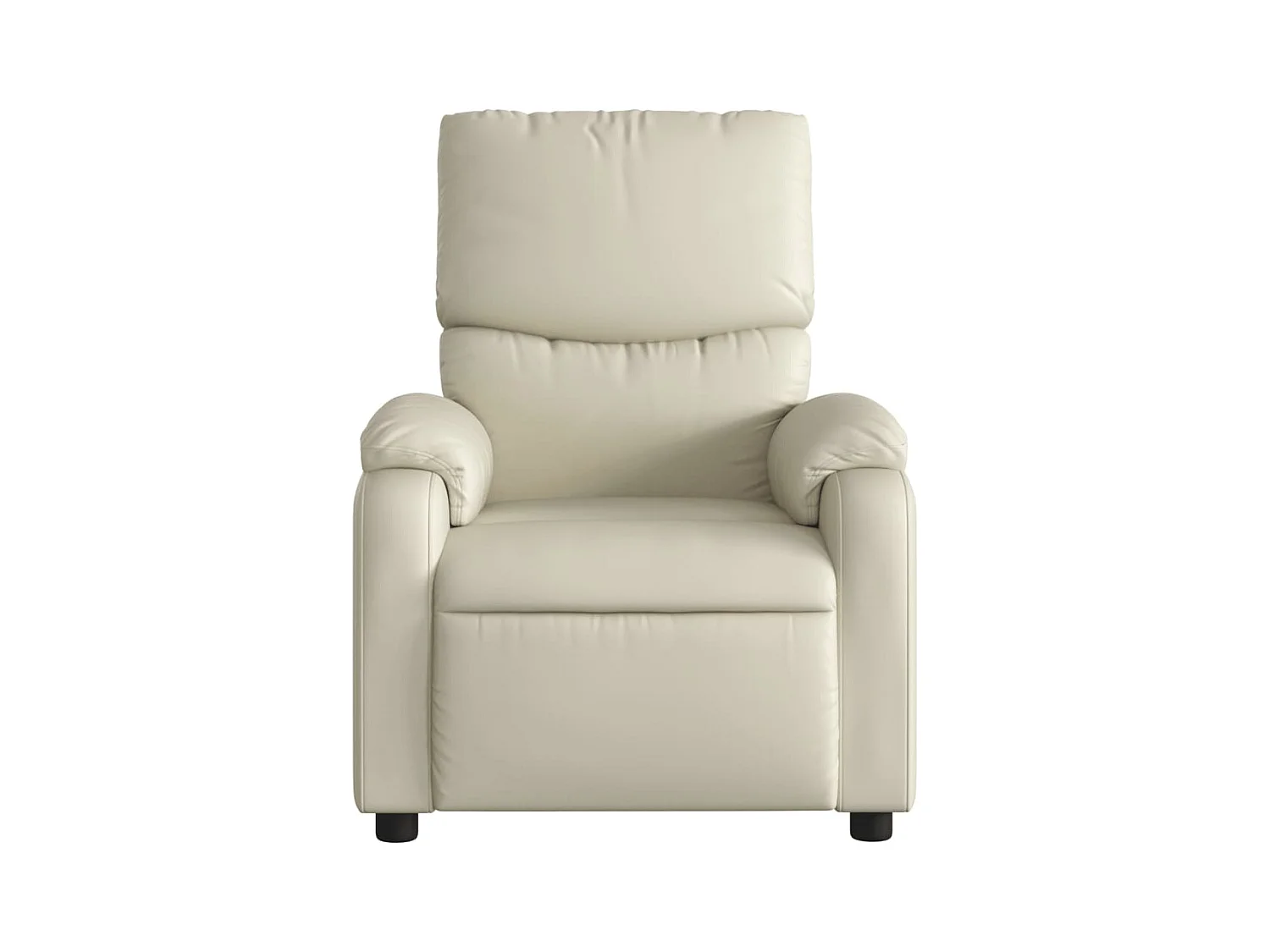 Sillón de relax | Sillón reclinable de cuero sintético crema SHL3218