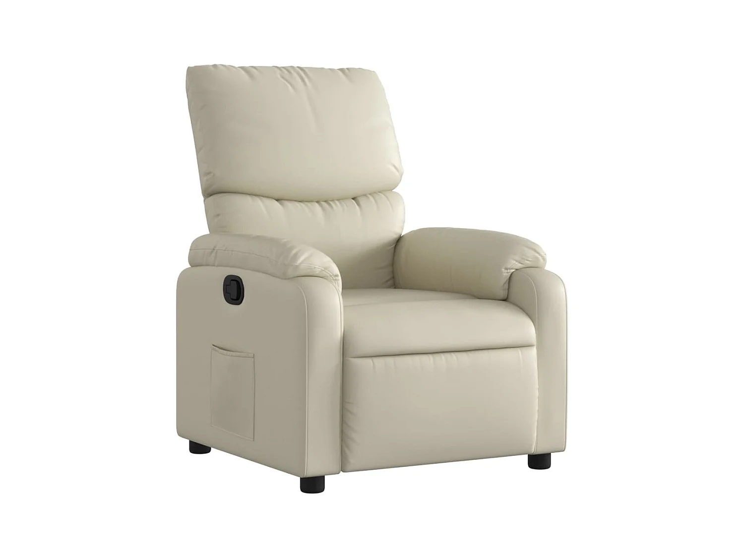 Fauteuil inclinable-Fauteuil salon Crème Similicuir SHL3789