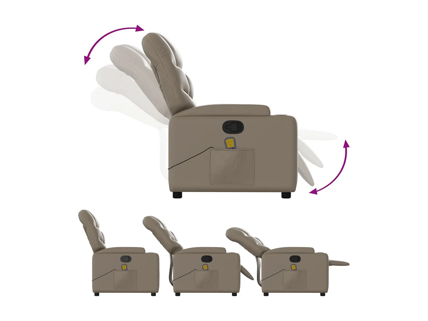 Relaxsessel | Massagesessel Cappuccino-Braun Kunstleder SHL38688