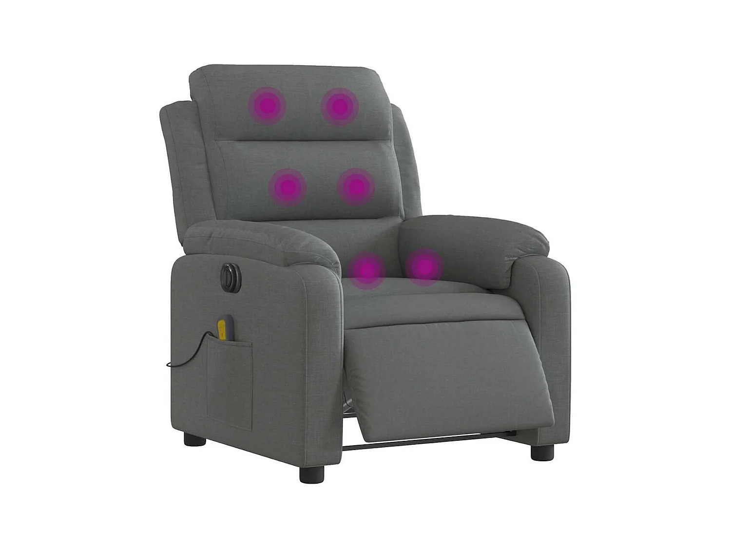 Sillón de relax | Sillón reclinable de masaje eléctrico tela gris oscuro SHL2511