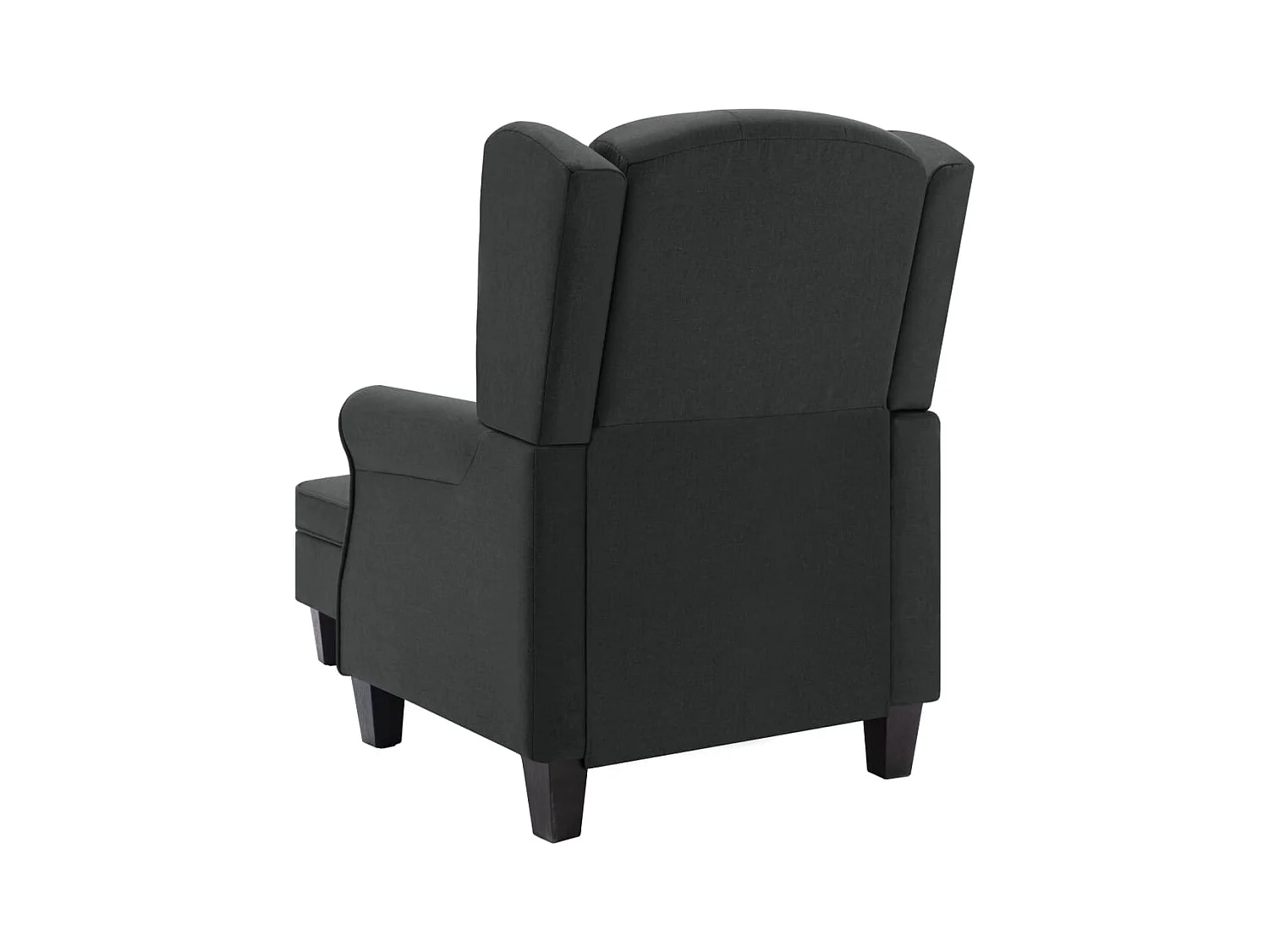 Sillón de salón | Silla de relax con reposapiés tela gris oscuro SHL7858