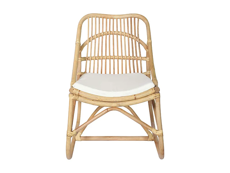 Silla de ratán lino 54x75.5x78 cm SHL4097