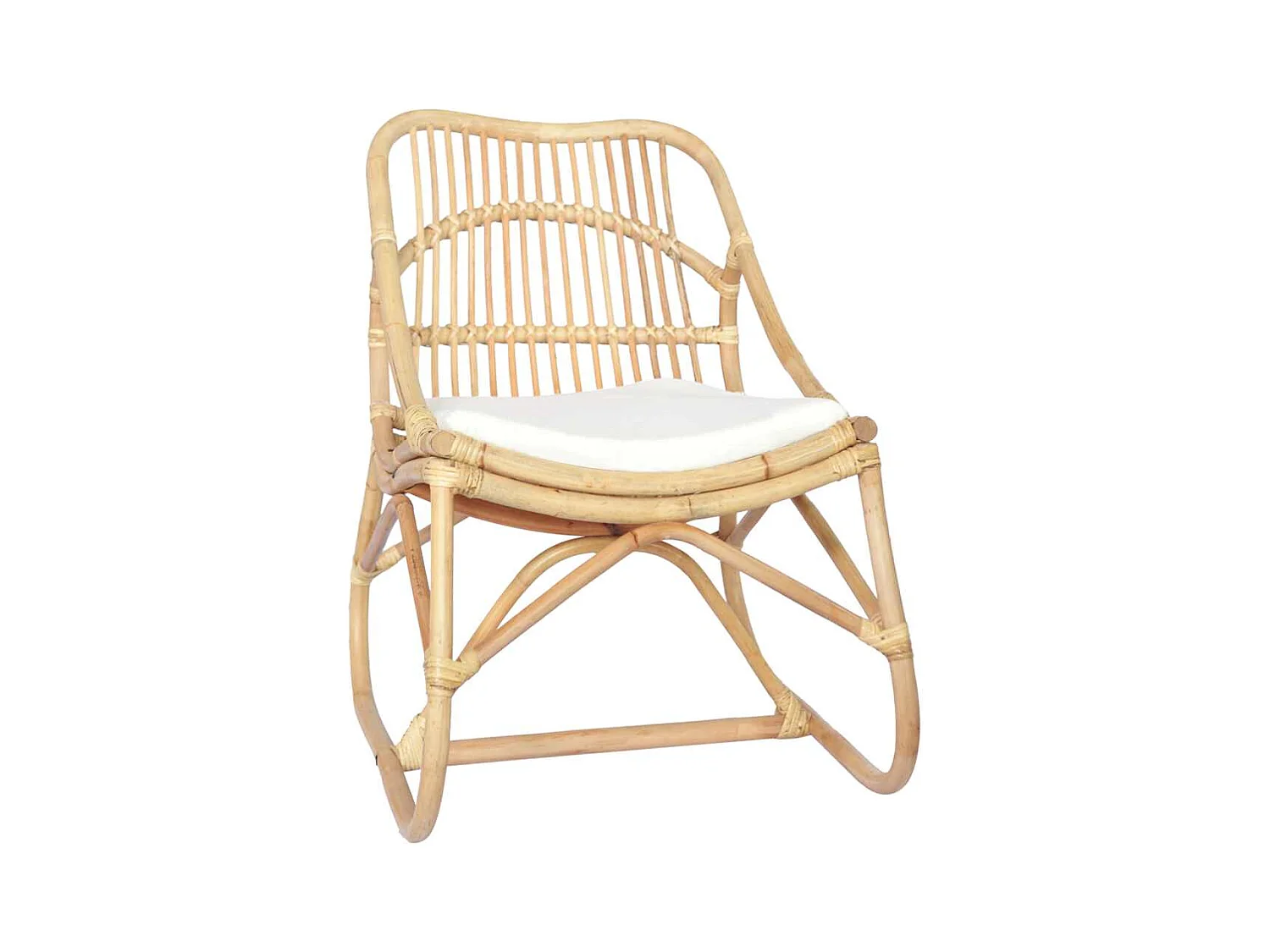 Silla de ratán lino 54x75.5x78 cm SHL4097