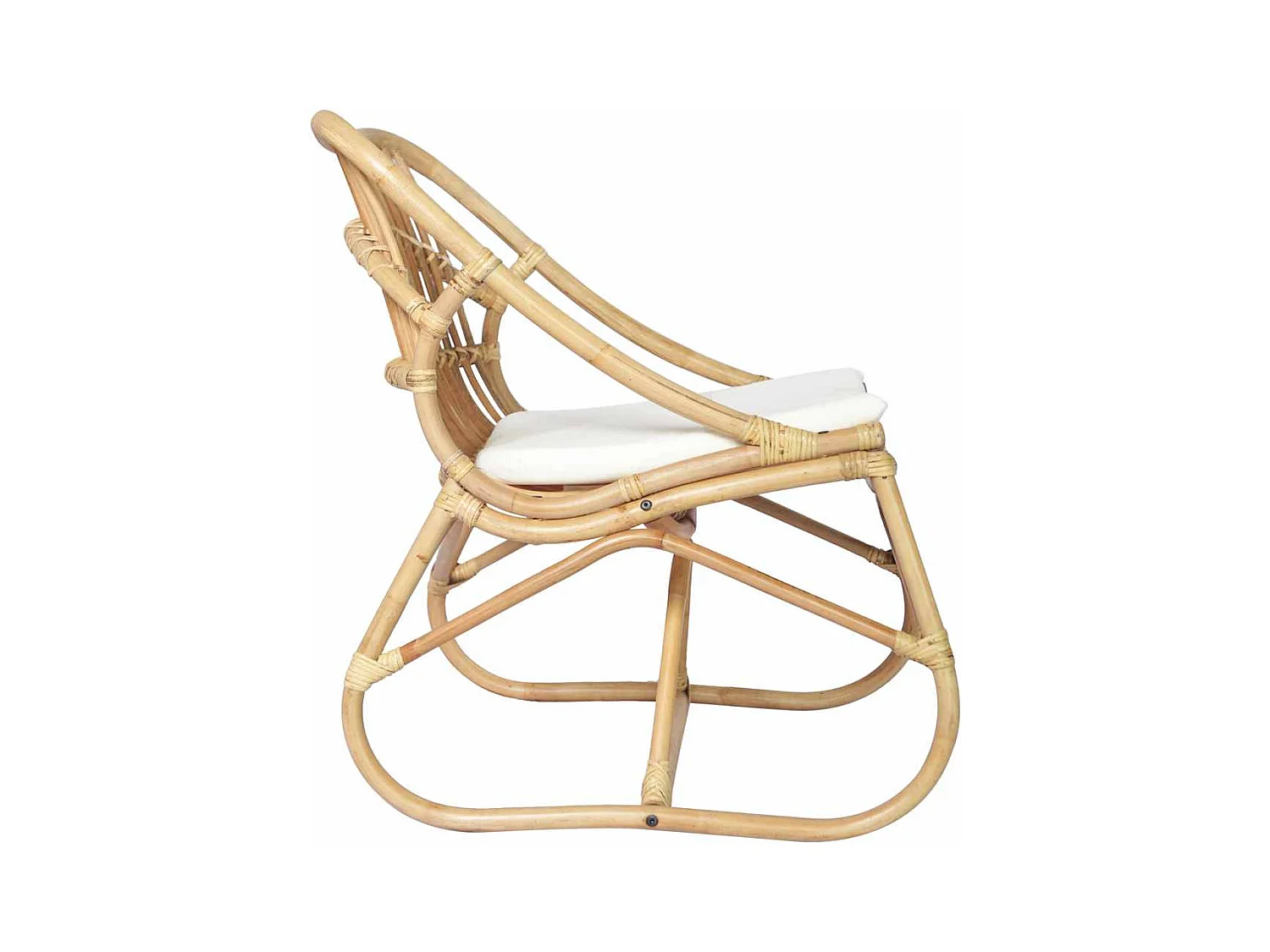 Silla de ratán lino 54x75.5x78 cm SHL4097