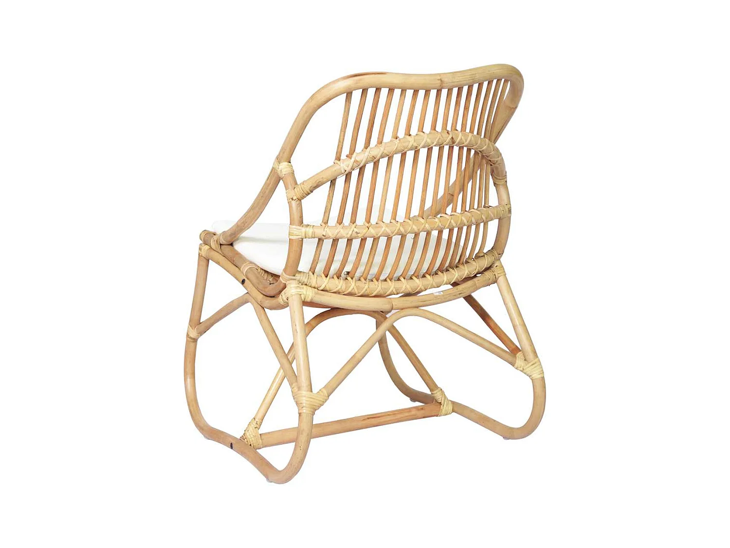 Silla de ratán lino 54x75.5x78 cm SHL4097