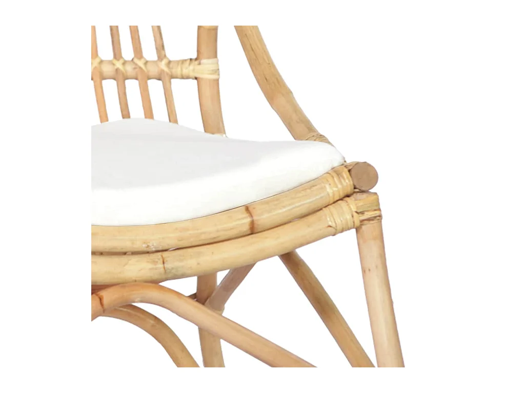 Silla de ratán lino 54x75.5x78 cm SHL4097