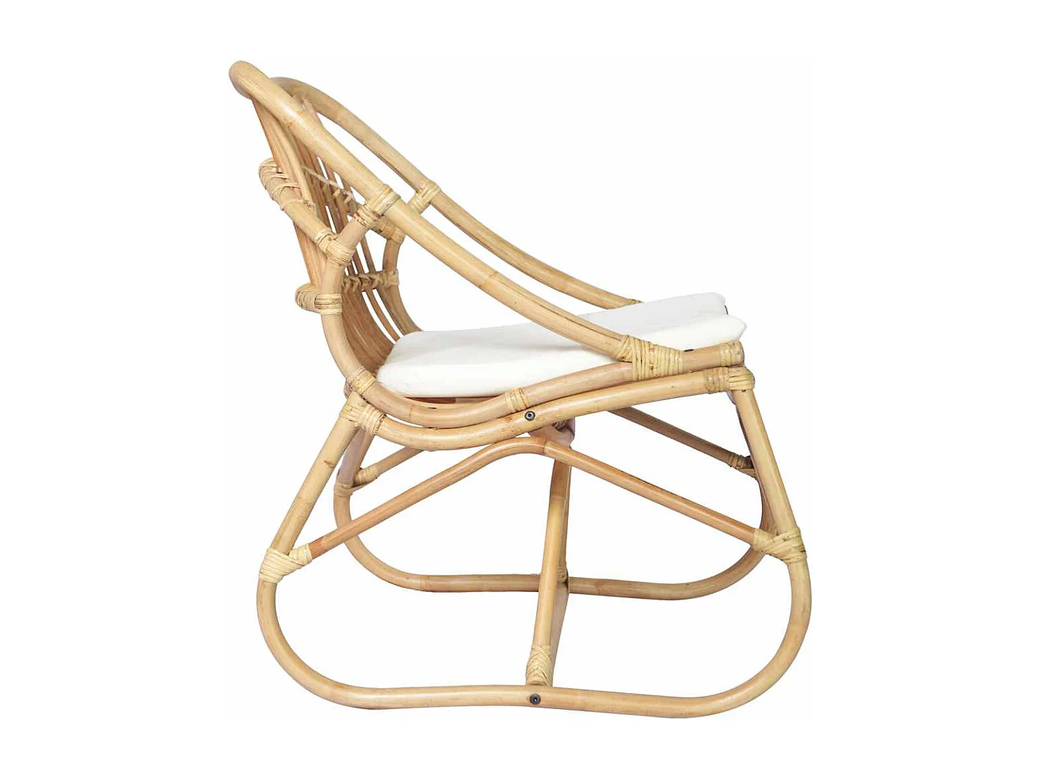 Fauteuil de salon-Chaise en rotin Lin 54x75,5x78 cm SHL5283