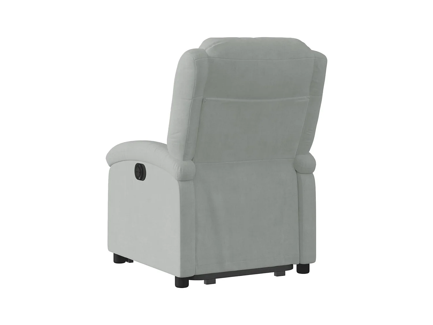 Fauteuil inclinable électrique-Chaise de relax-Fauteuil salon gris clair velours SHL4901