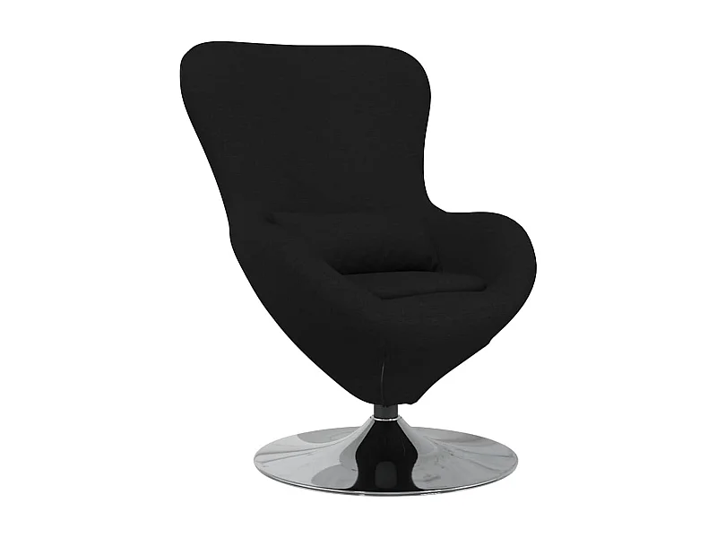 Sillón de relax | Sillón huevo Negro 63x73x90 cm tela SHL5219
