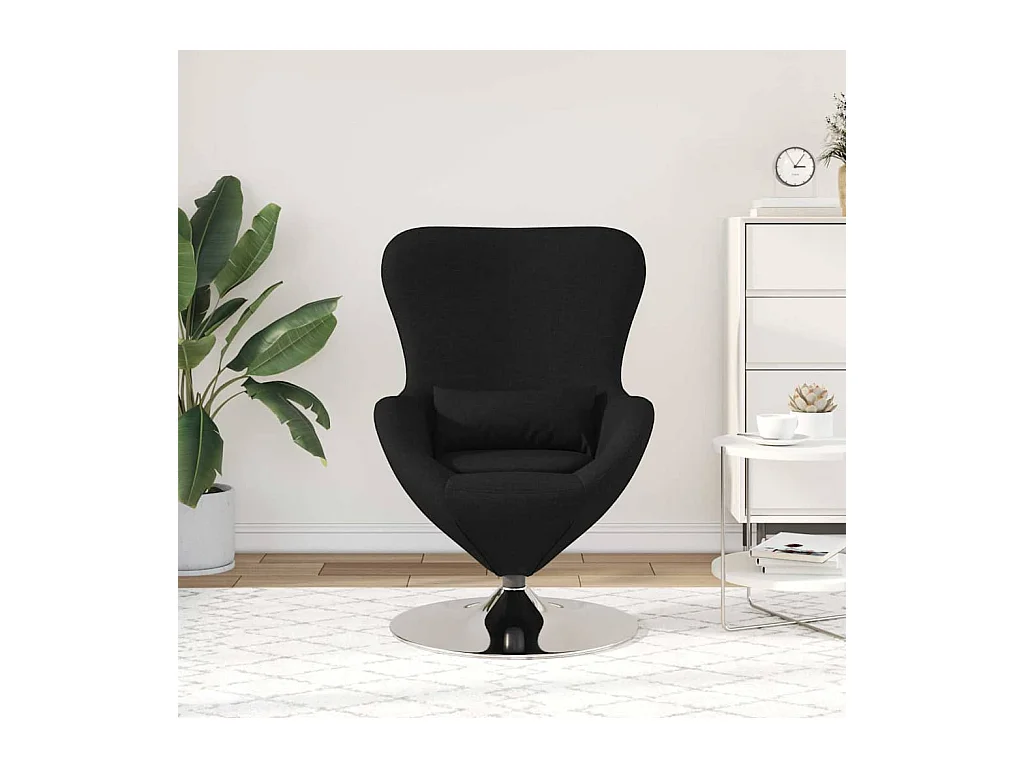 Sillón de relax | Sillón huevo Negro 63x73x90 cm tela SHL5219