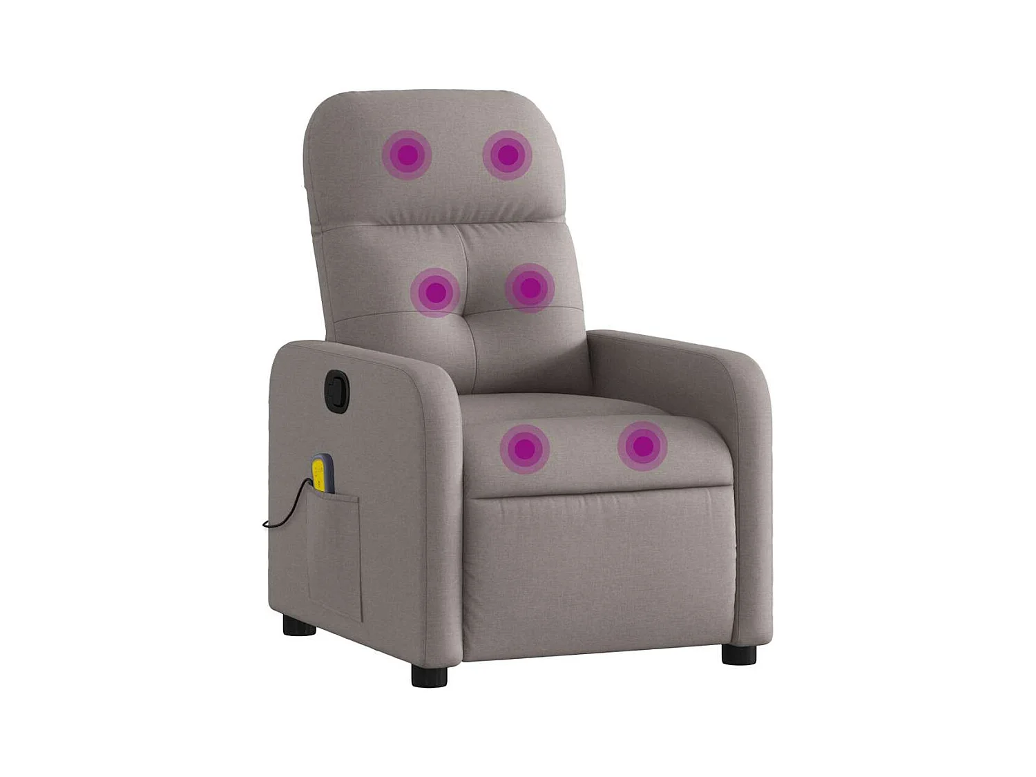 Fauteuil inclinable-Chaise de relax-Fauteuil de Massage Taupe Tissu SHL3774