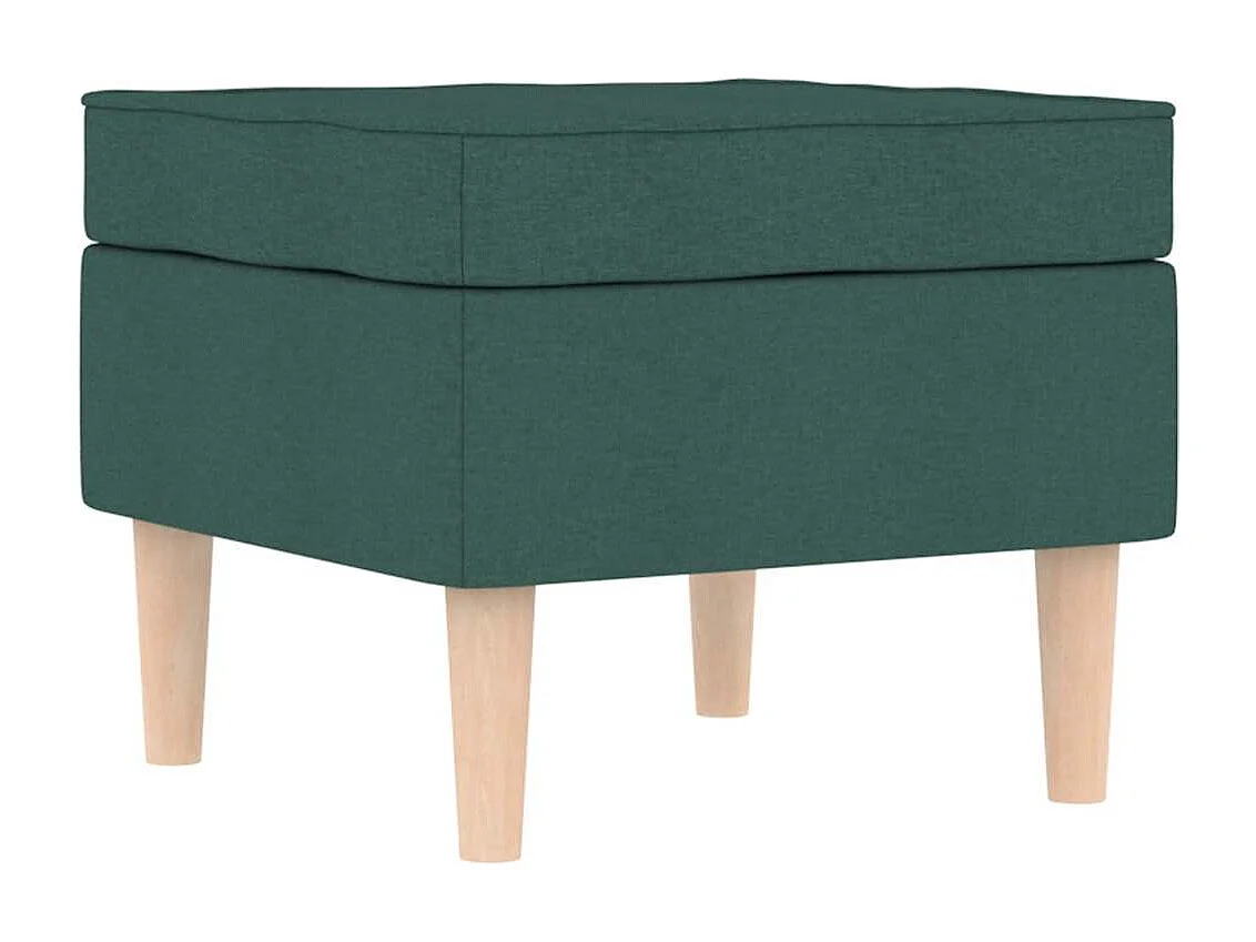 Sillón de salón | Silla de relax con reposapiés tela verde oscuro SHL5094