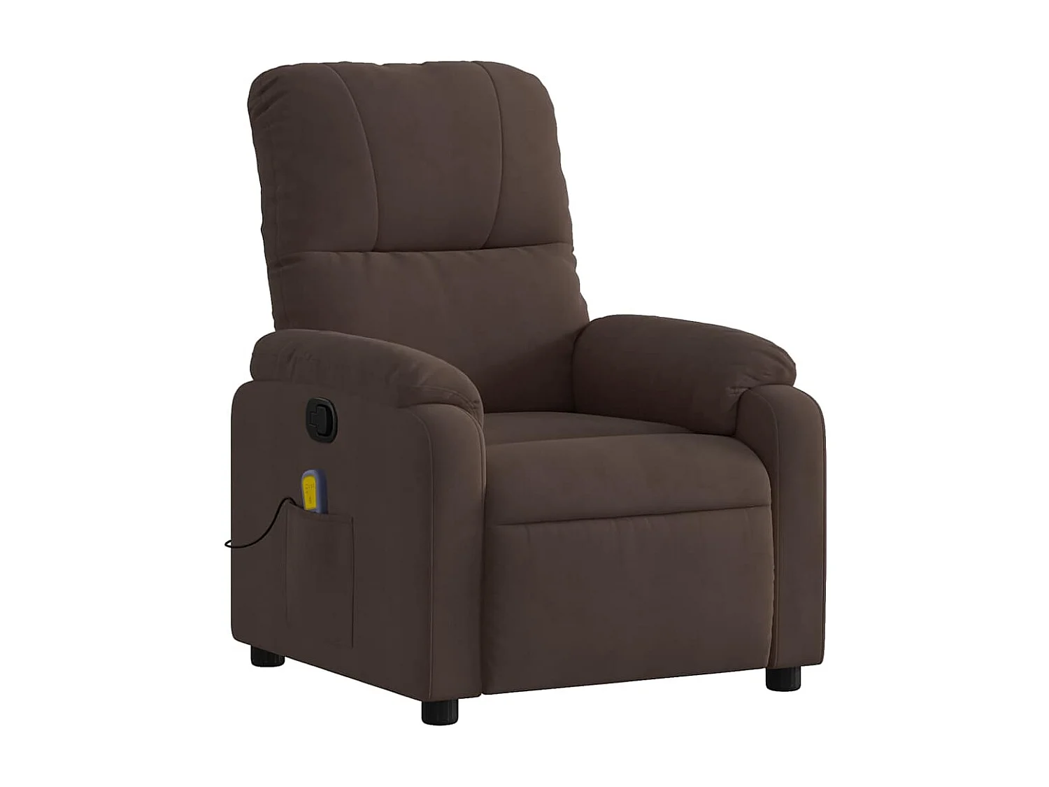 Fauteuil inclinable-Fauteuil salon de massage marron tissu microfibre SHL4291