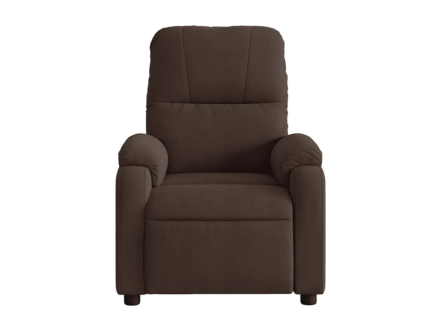 Fauteuil inclinable-Fauteuil salon de massage marron tissu microfibre SHL4291